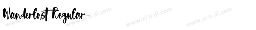 Wanderlust Regular字体转换